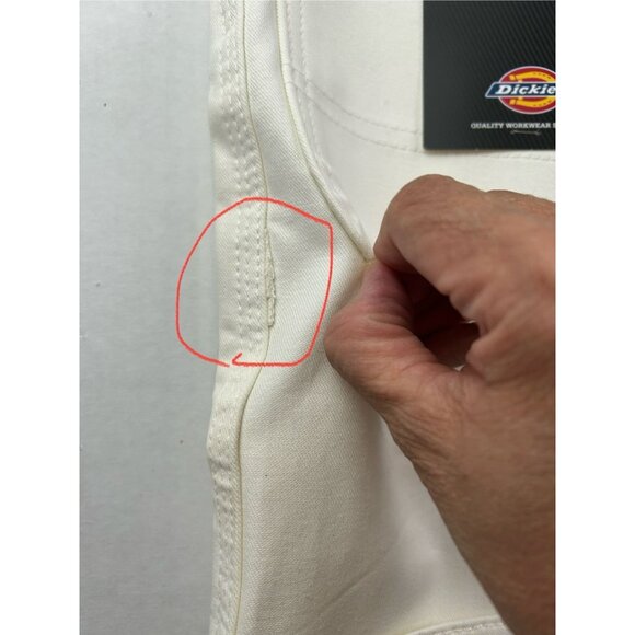 Dickies Pants Mens Double Knee Utility Carpenter 40 x 32 White Loop-Free NWT - Picture 9 of 10